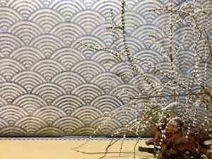 Motif symbole de paix au mur