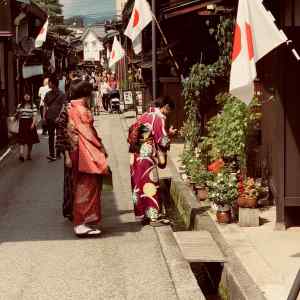 Rues typiques de Takayama et Kimonos traditionnels