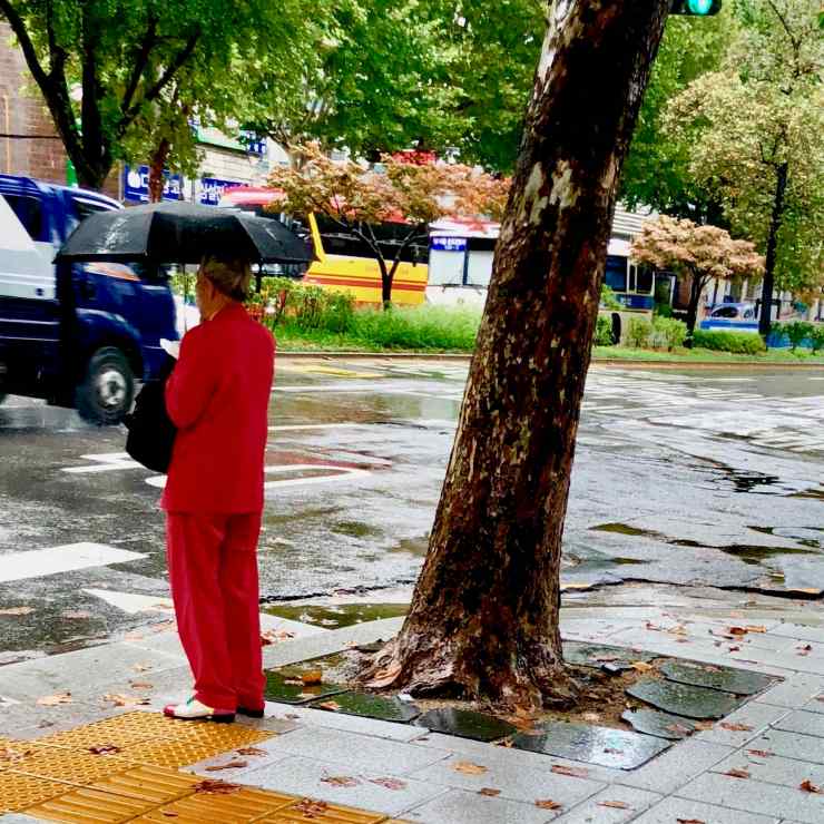 Séoul sous la pluie