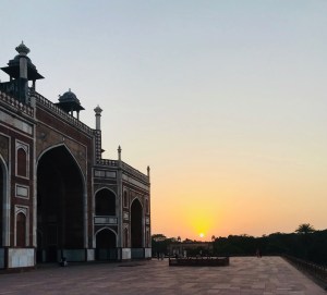 Coucher de soleil sur Humayun Tomb - Delhi - Inde