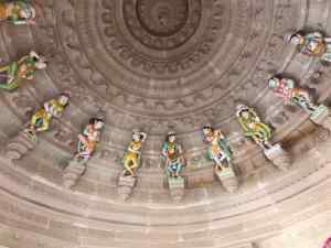 Détail de la coupole - Temple - Narlai - Rajasthan - Inde