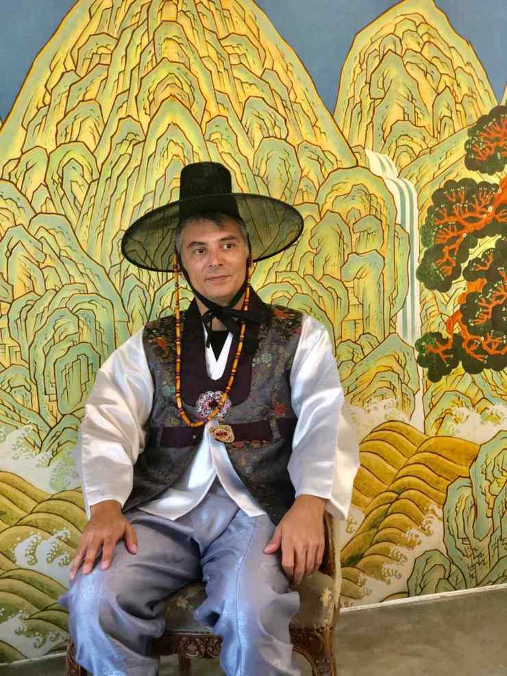 Geoffrey en habit traditionnel - Seoul - Corée