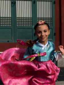 Eden en habit traditionnel - Seoul - Corée