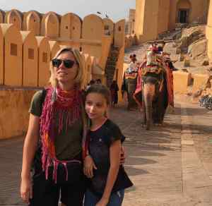 Rampe d'accès au palais, avec les éléphants - Amber Palace - Rajasthan - Inde