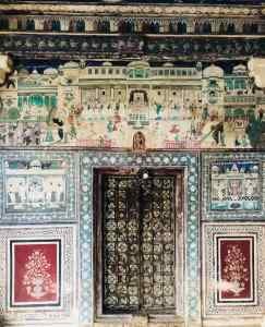 Pièce entièrement peinte - Palais de Bundi - Rajasthan - Inde