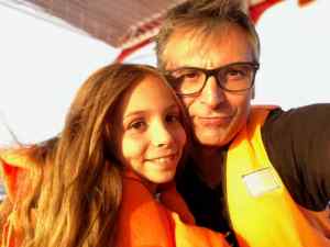 Père et fille - Croisière sur le Lac Pichola - Udaipur - Rajasthan - Inde
