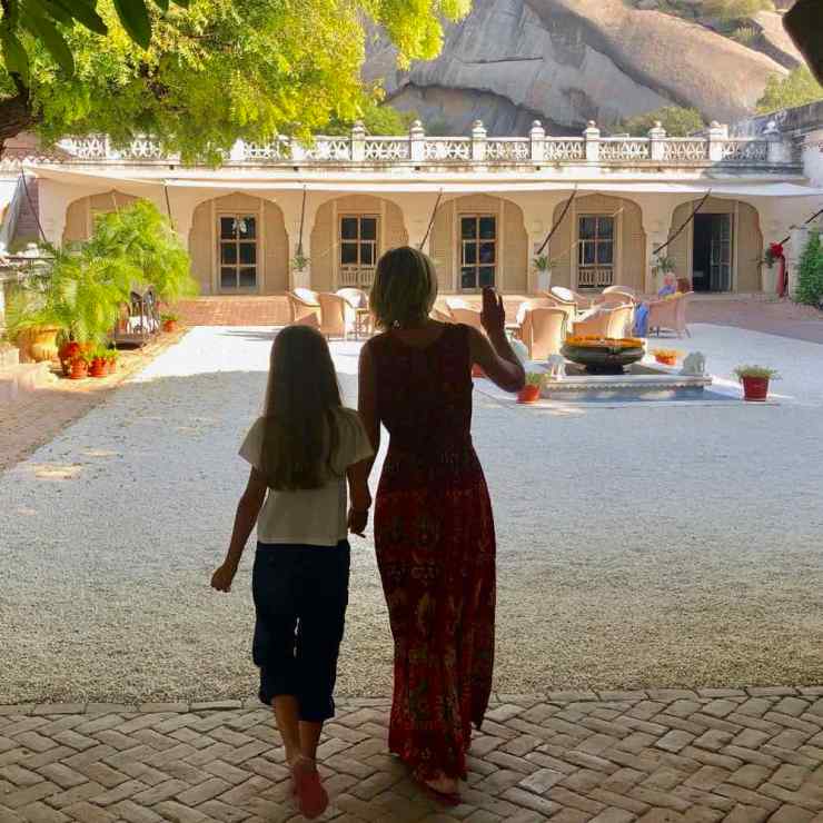 Cours d'accueil de notre hôtel - Narlai - Rajasthan - Inde