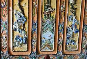 Intérieur du Mausolée de Khai Dinh - Détail de Mosaïque - Hue - Vietnam