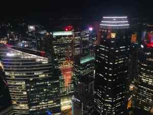 Singapour la nuit depuis le 1-Altitude