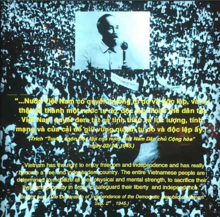 Discours d'indépendance d'Ho Chi Minh - Musée de la Guerre - Saigon - Vietnam