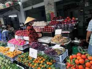Sur le marché terrestre de Can Tho - Vietnam