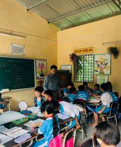 Eleves studieux - Ecole autour de Can Tho - Vietnam