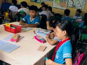 Eleves studieux - Ecole autour de Can Tho - Vietnam