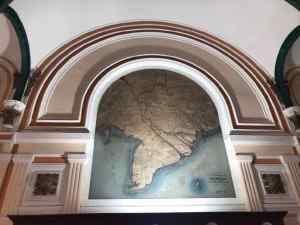 Carte de l'Indochine dans la gare de Saigon - Vietnam