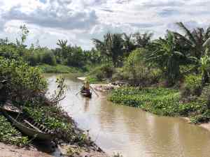 Le petit bras de Mekong derrière notre bungalow - Can Tho - Vietnam