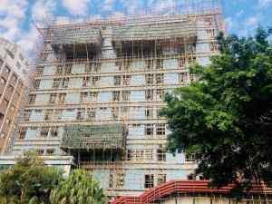 Echafaudages en bambou même à Hong-Kong