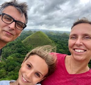 Selfie devant les Chocolate Hills - Bohol - Philippines