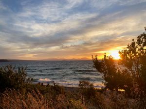 Coucher de soleil sur le lac Taupo - Nouvelle-Zélande