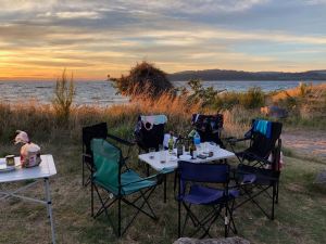 Coucher de soleil sur le lac Taupo - Nouvelle-Zélande
