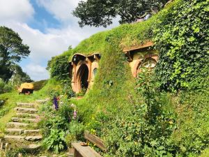 Devant chez Bilbon - Hobbiton - Nouvelle-Zélande