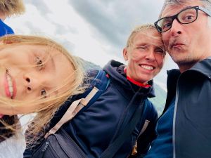 Selfie sur le ferry - arrivée dans l'Ile Sud - Nouvelle-Zélande