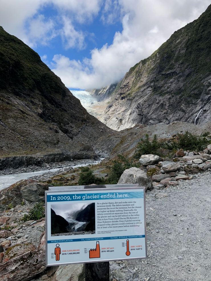 Donc il y a 9 ans, le glacier Franz Joseph arrivait jusqu'ici...