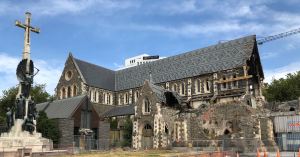 La cathédrale après le tremblement de terre de 2011 - Christchurch - Nouvelle-Zélande