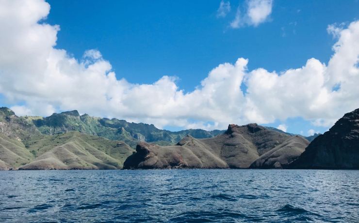 Côte Sud de Nuku Hiva, vue mer- Iles Marquises - Polynésie