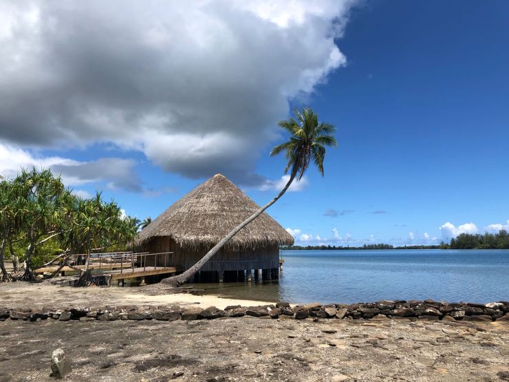 Cocotier, Marae et Fare - Huahine - Polynésie