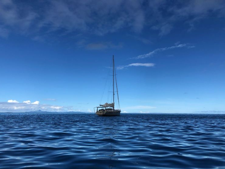 Le Kaïla nous attend tranquillement - Raiatea - Polynésie