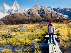 Petit passage de pont au milieu des marécages - treck du Fitz Roy - El Chaltén - Argentine