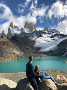 Père et fille - Laguna de los tres et Fitz Roy - Patagonie - Argentine