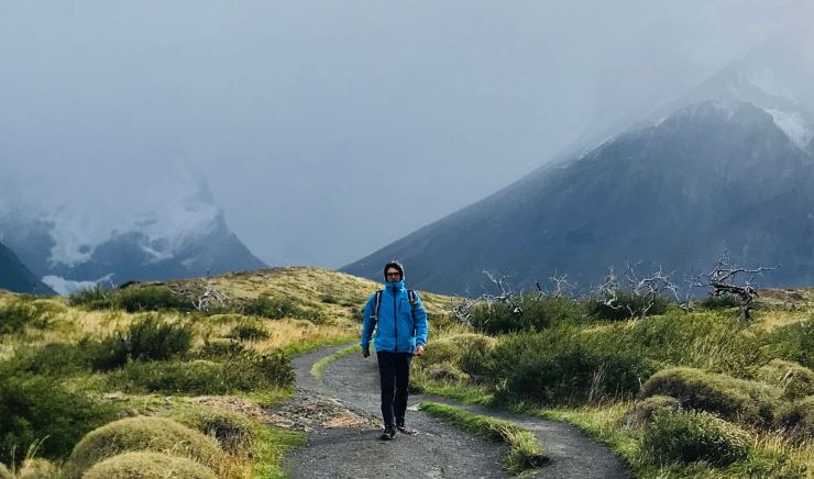 Geoffrey vers le Mirador El Cuerno - Torres del Paine - Patagonie - Chili