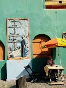 Diseuse de bonne aventure sur Caminito - Quartier de la Boca - Buenos Aires - Argentine