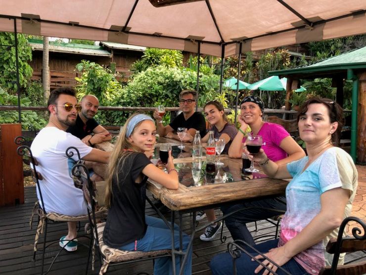 Pose rafraîchissante sur la Terrasse de notre hôtel - Puerto Iguazu - Argentine