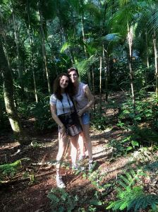 Eline et Carole au Parque Das Aves - Iguazu - Brésil