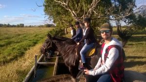 La famille Duarte sur le top départ - Pampa - Argentine
