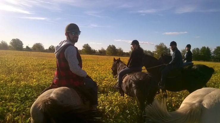 La famille Duarte à cheval - Pampa - Argentine