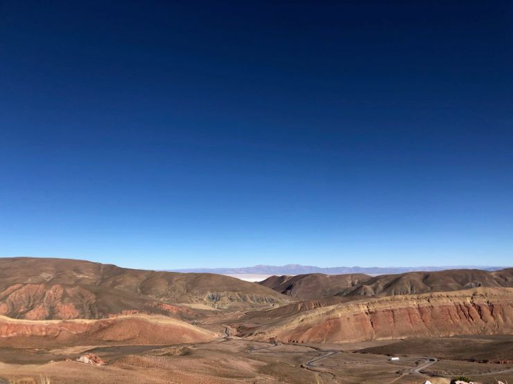 Première vision des Salinas Grandes - Nordeste - Argentine
