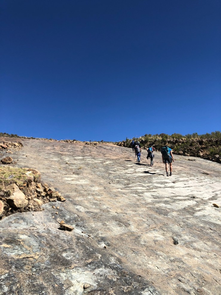 Remontée de la paroi aux dinos - Région de Sucre - Bolivie